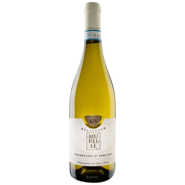 Product shot of Trebbiano d’Abruzzo DOC u2013 Murelle Miglianico u2013 Crisp Italian White Wine (75cl) bottle shot u2013 Italian white wine u2013 shop Trebbianu2026