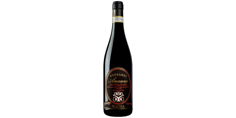 Studio image of Amarone Pegrandi Classico DOCG u2013 Rich and Elegant Valpolicella Red Wine (75cl) bottle shot u2013 Italian red wine u2013 buy Amarone Pegrandi Clu2026