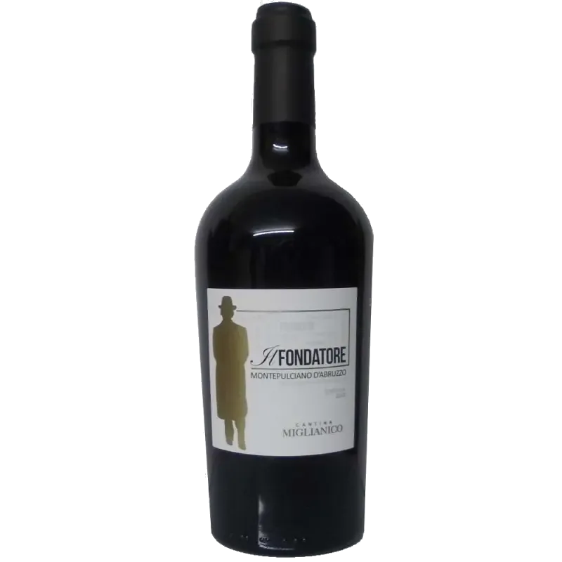 Product shot of Il fondatore Riserva Dop Montepulciano d’Abruzzo wine bottle shot u2013 Italian wine u2013 shop Il fondatore Riserva Dop Montepulciano du2026