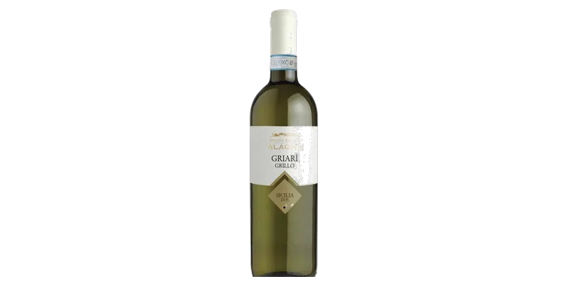 Alagna Grillo Griari 2023 Sicilian white wine bottle made from Grillo