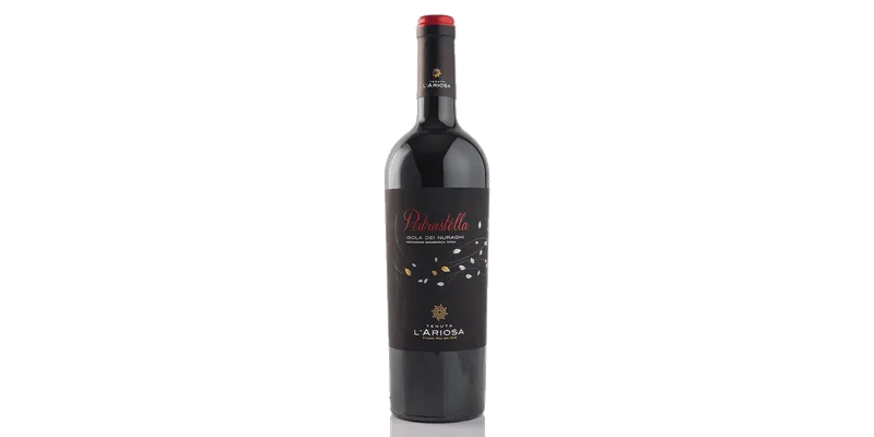 Studio image of Pedastella Carignano Isola dei Nuraghi IGT u2013 Premium Sardinian Red Wine (75cl) bottle shot u2013 Italian red wine u2013 buy Pedastella Carignanu2026