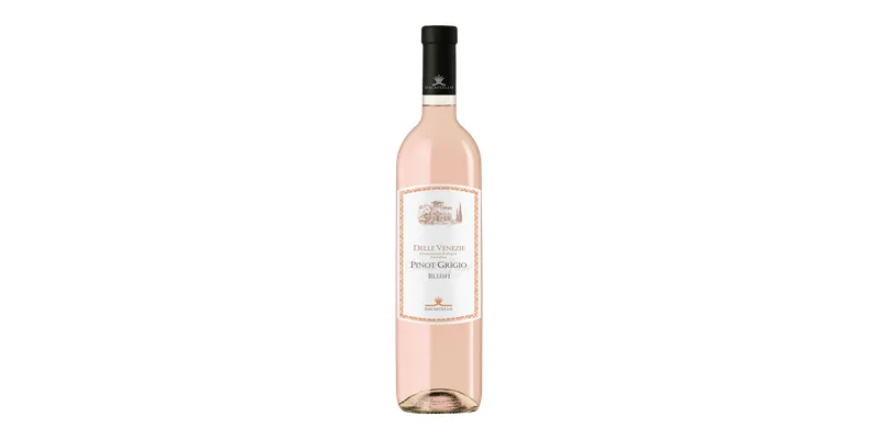 Studio image of Pinot Grigio Veneto wine bottle shot u2013 Italian rosu00e9 wine u2013 buy Pinot Grigio Veneto wine online in the UK