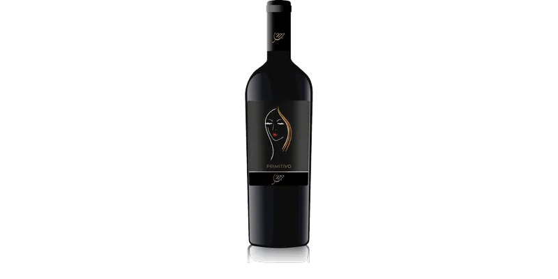 Studio image of Primitivo Puglia wine bottle shot u2013 Italian red wine u2013 buy Primitivo Puglia wine online in the UK u2013 order Italian wine with UK delivery