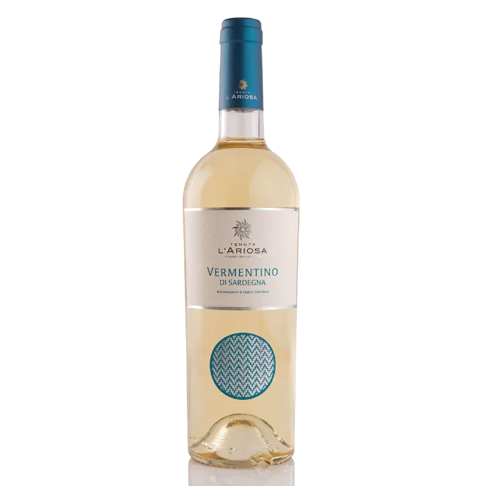Product shot of I Simboli Vermentino di Sardegna DOC u2013 Tenta lu2019Ariosa u2013 Crisp Sardinian White Wine (75cl) bottle shot u2013 Italian white wine u2013 shop Iu2026
