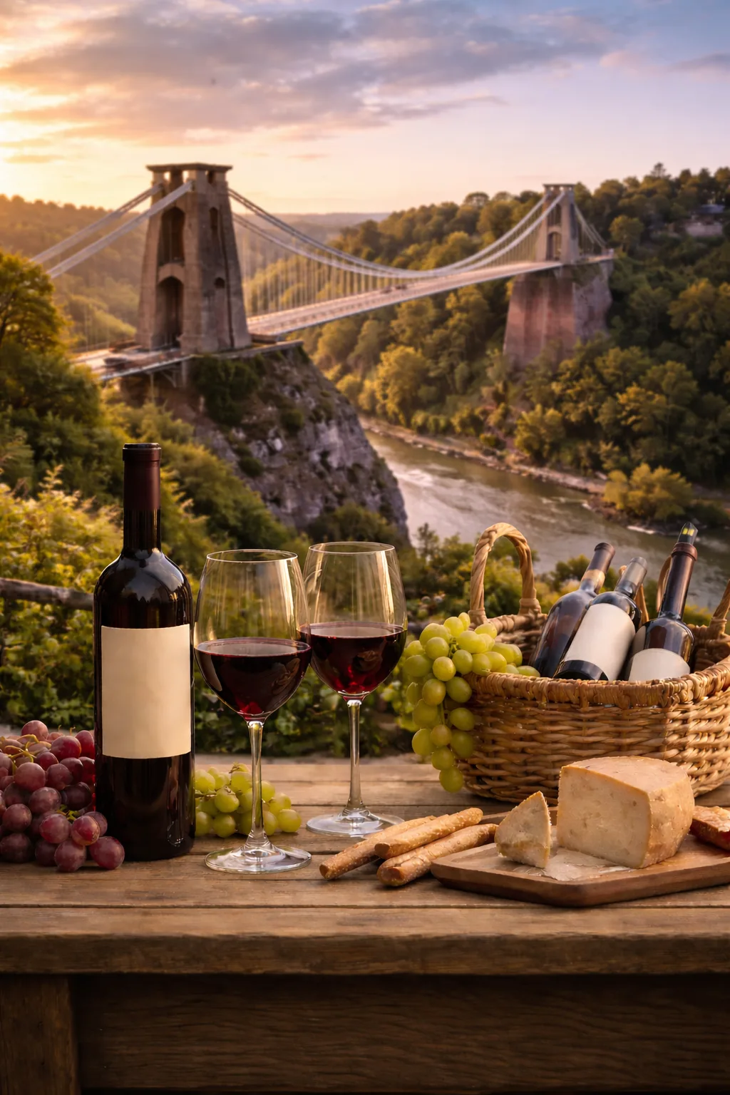 Fine Italian wine delivered in Bristol, with views of the Clifton Suspension Bridge and Avon Gorge