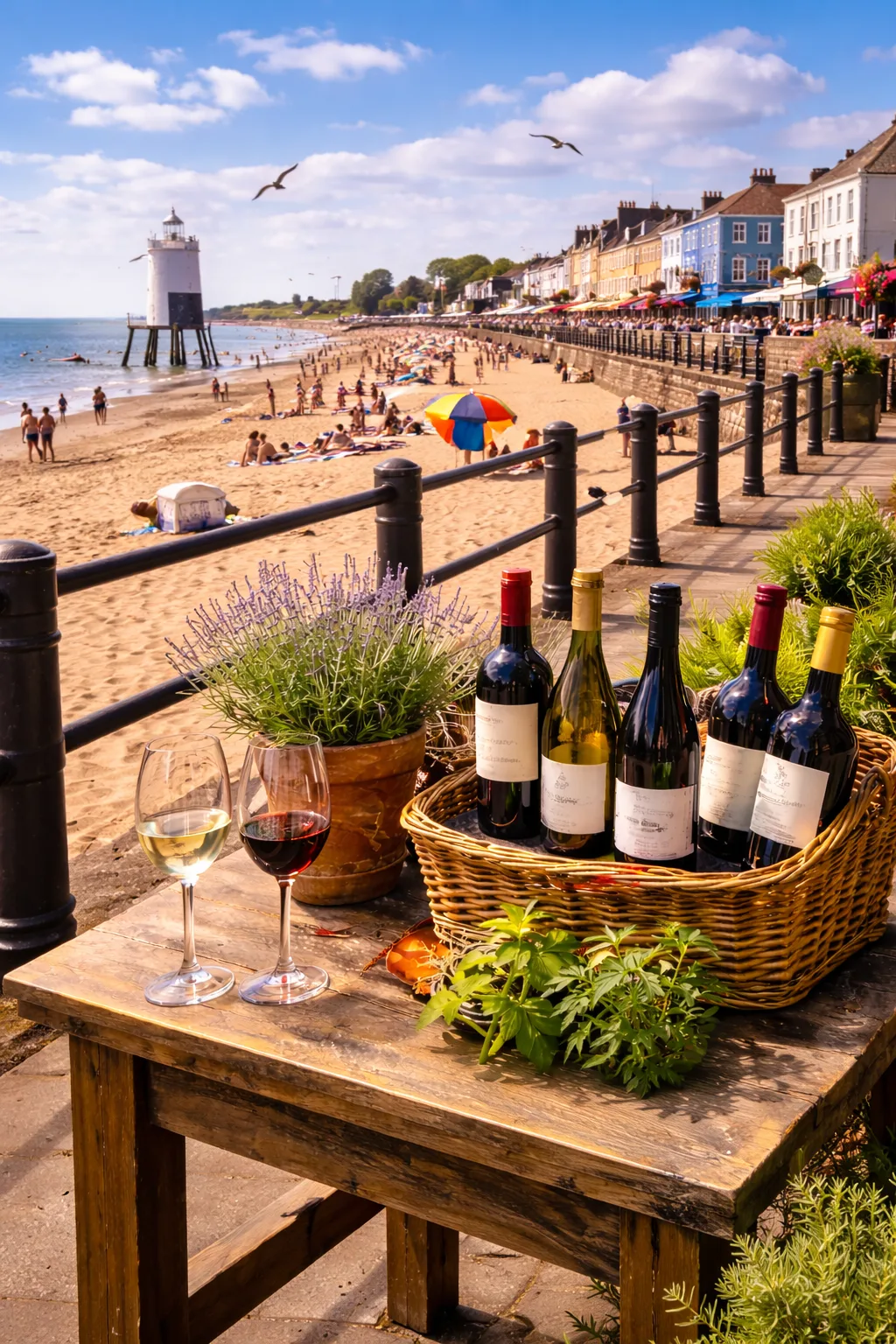 Wine Shop Burnham-on-Sea – Fine Wines Delivered Locally Wine shop Burnham-on-Sea with Italian wines displayed on the Somerset seafront