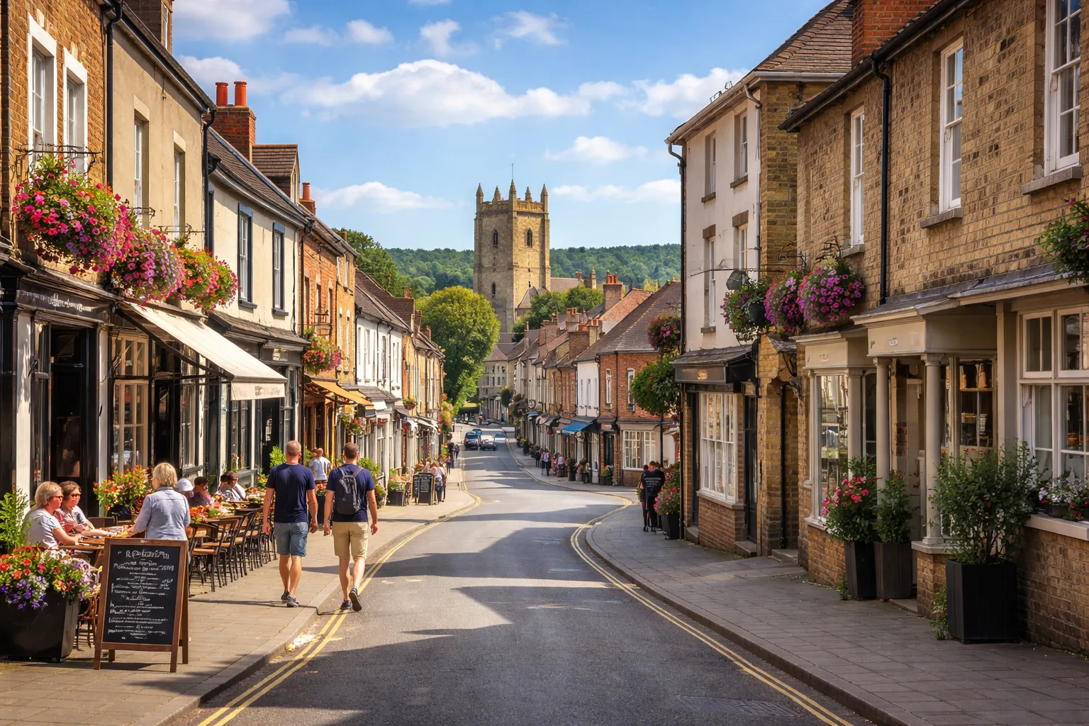 Fine Italian wine delivered in Southam, with views of the historic market town and Warwickshire countryside