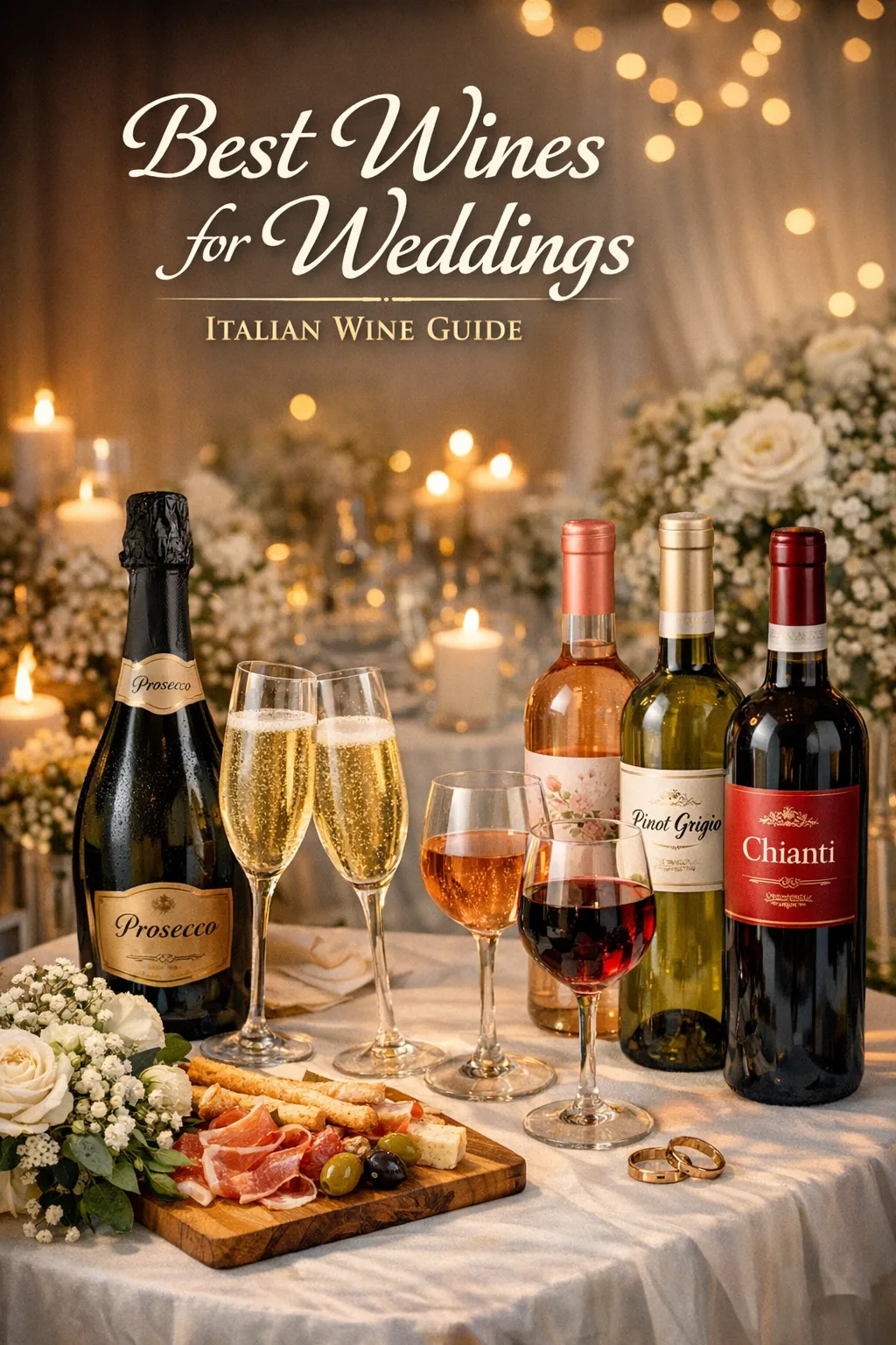 best wines for weddings Italian prosecco red and white wine selection
