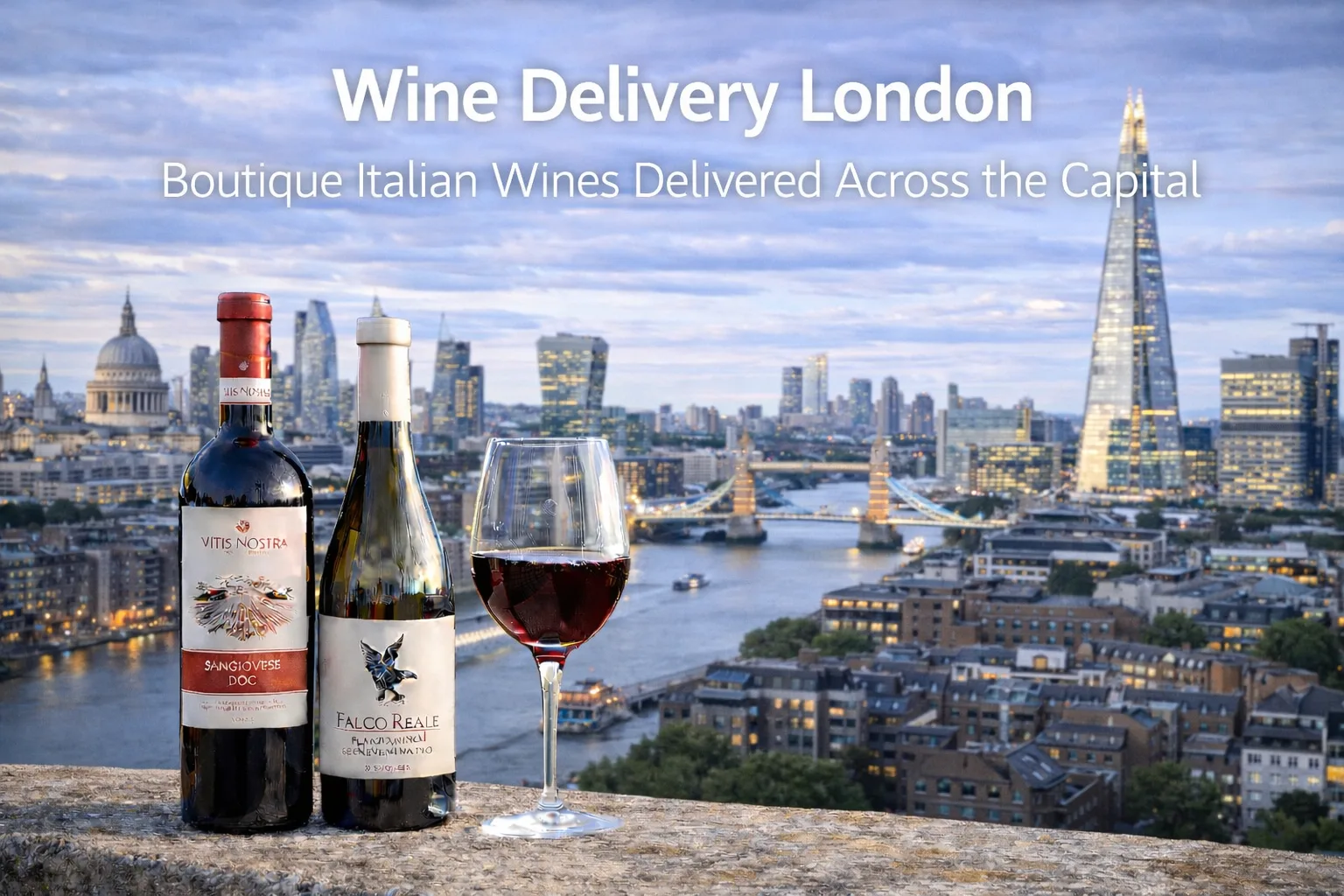 Wine delivery London offering boutique Italian wines delivered across the capital