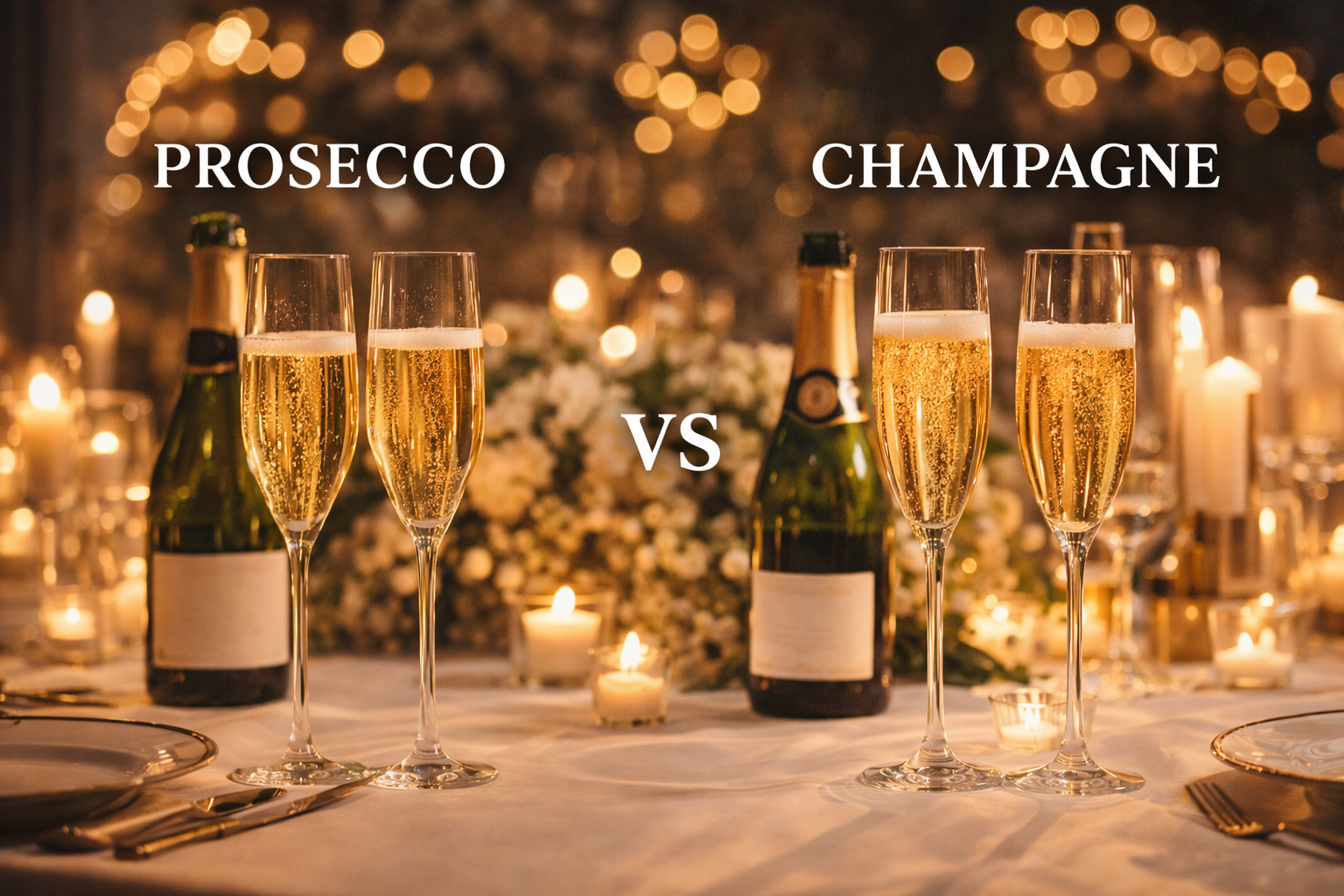 Prosecco vs Champagne for weddings UK comparison