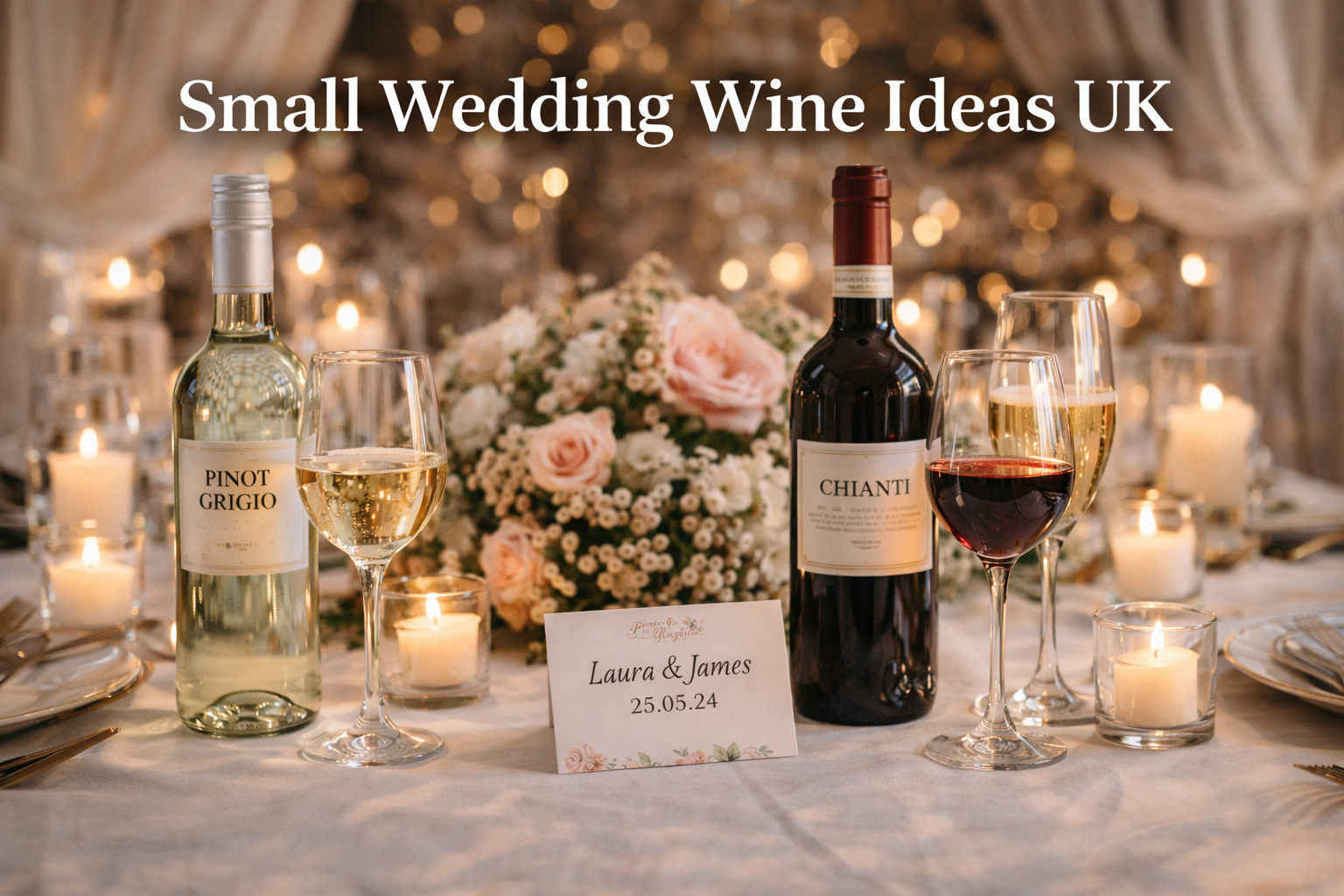 Small wedding wine ideas UK for intimate celebrations
