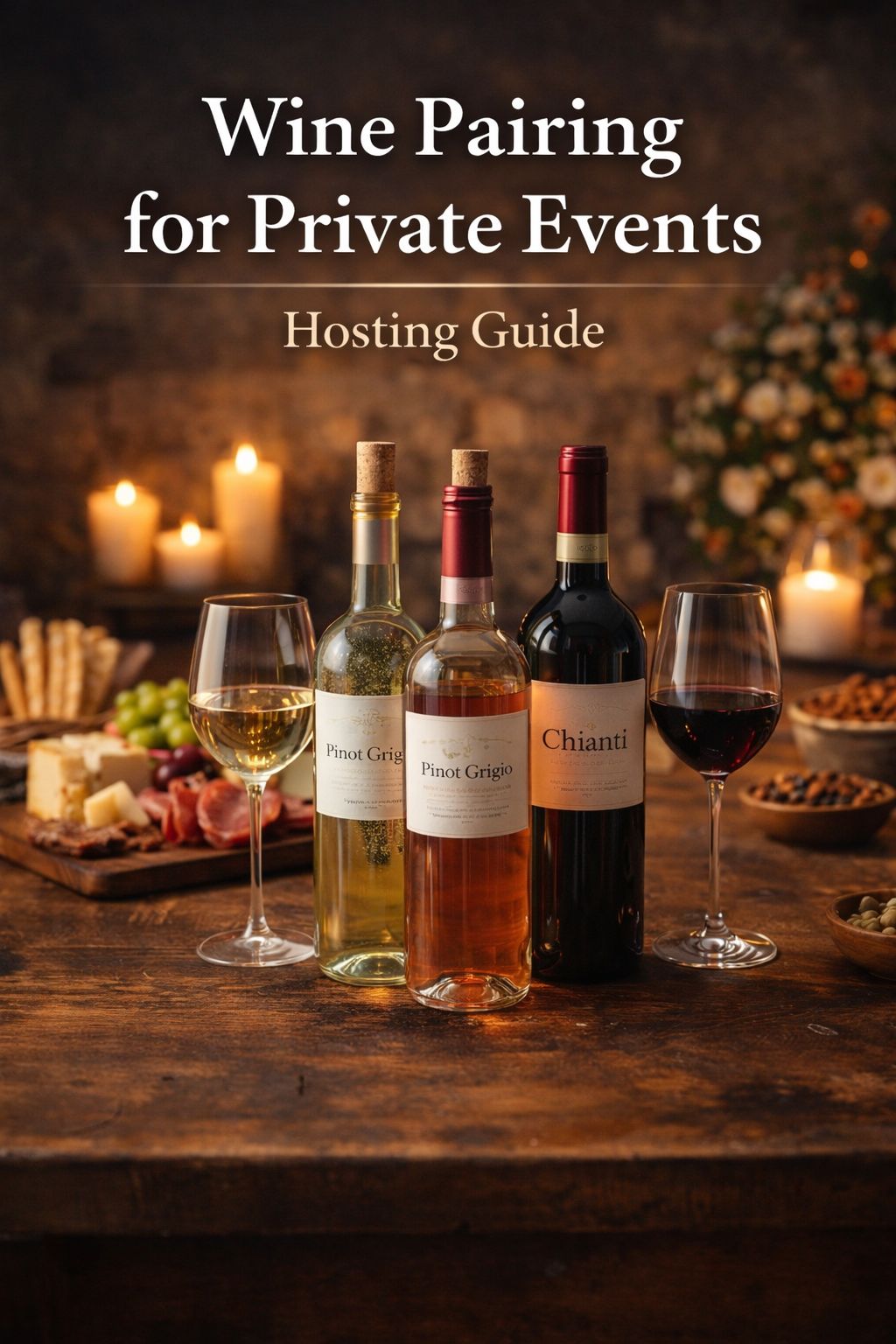 wine pairing for private events with Italian red white and rosé wines