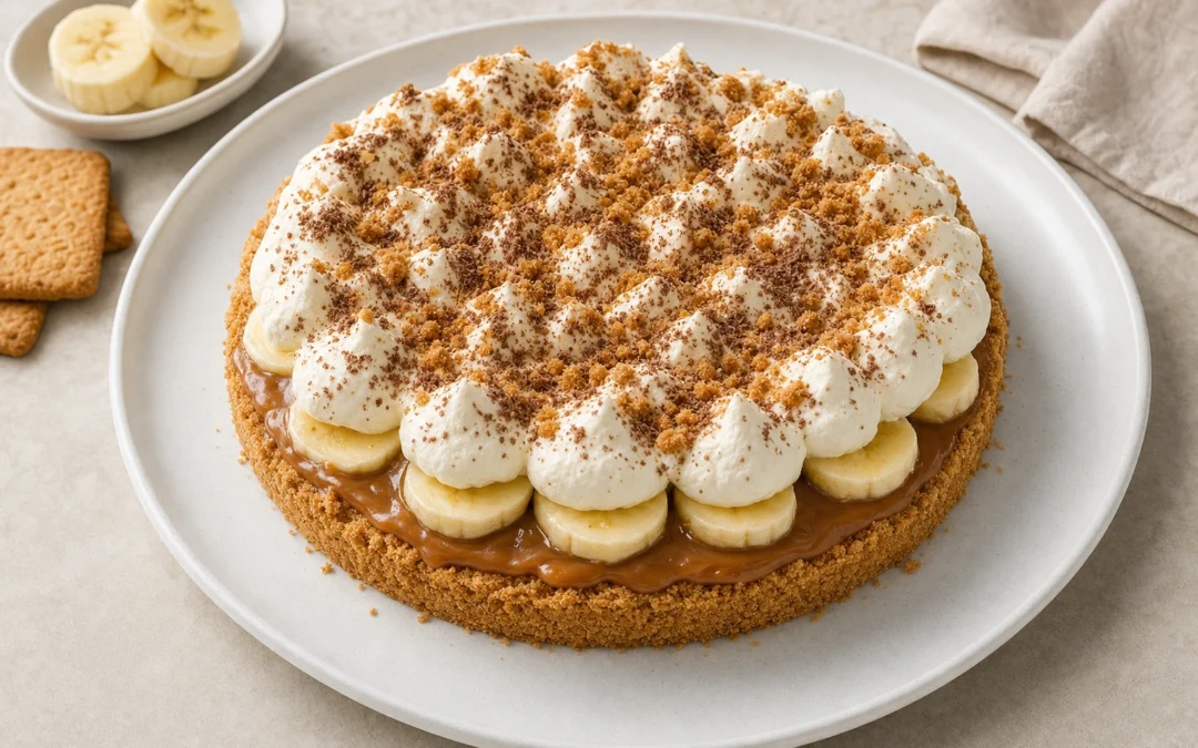 Banoffee Pie served for a UK Italian wine pairing guide