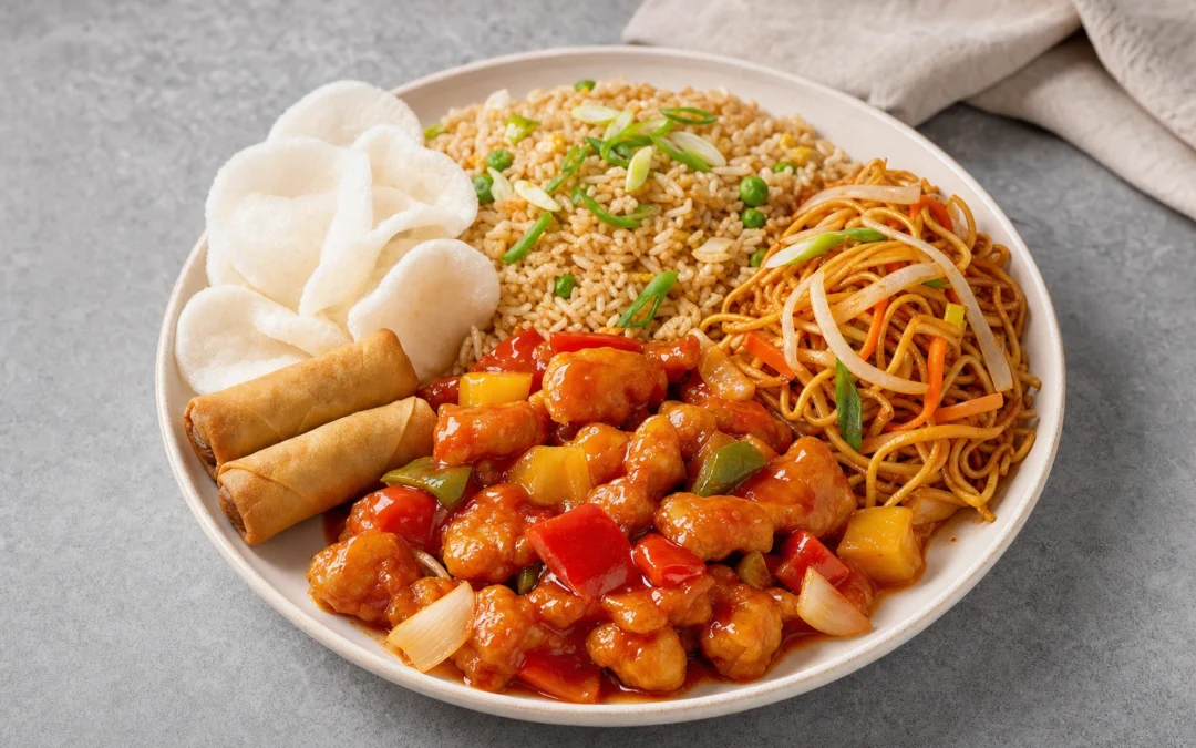 Chinese Takeaway served for a UK Italian wine pairing guide