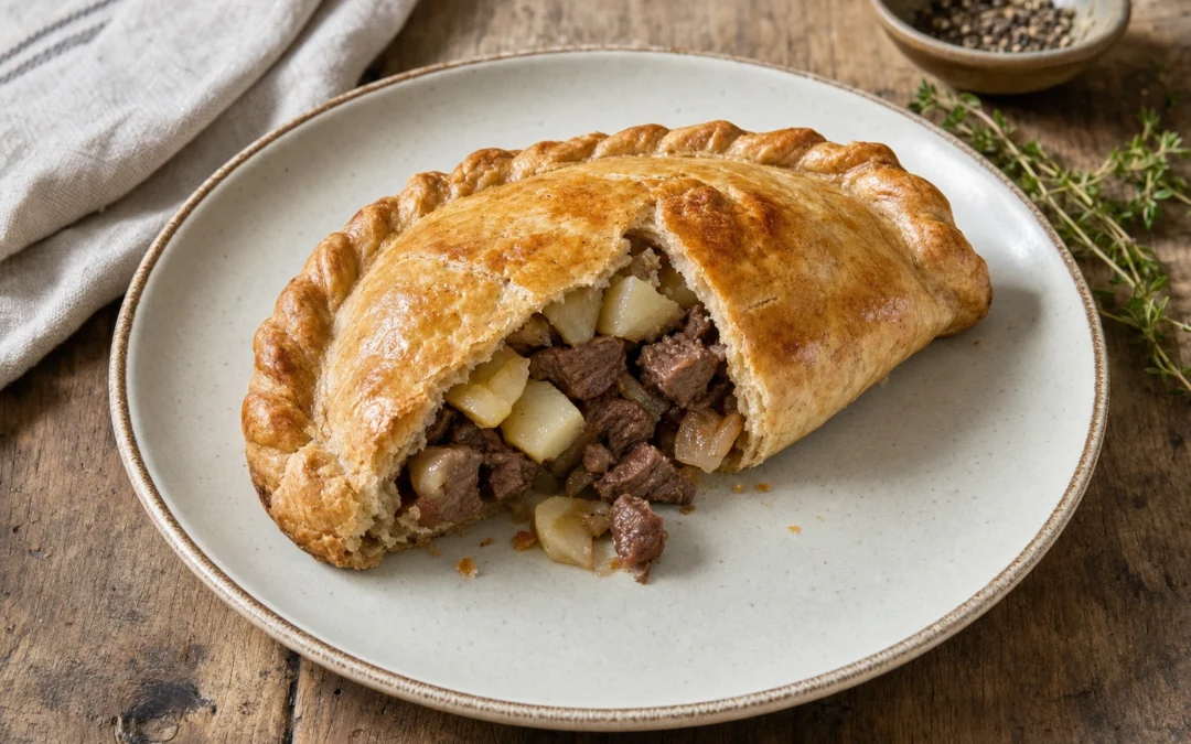 Studio-style cornish pasty for best wine pairing ideas in the UK
