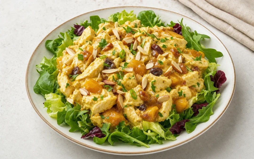 Coronation Chicken served for a UK Italian wine pairing guide