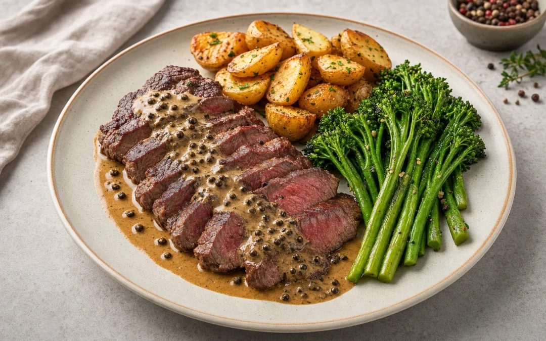 Flat Iron Steak served for a UK Italian wine pairing guide