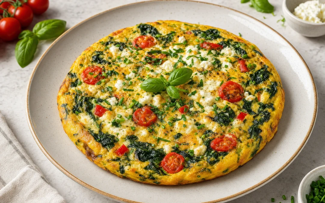 Frittata served for a UK Italian wine pairing guide