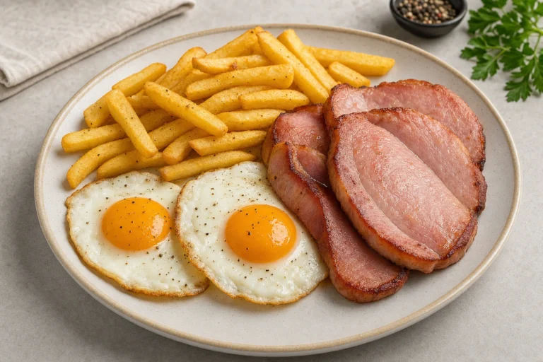 Best wine with Ham Egg and Chips