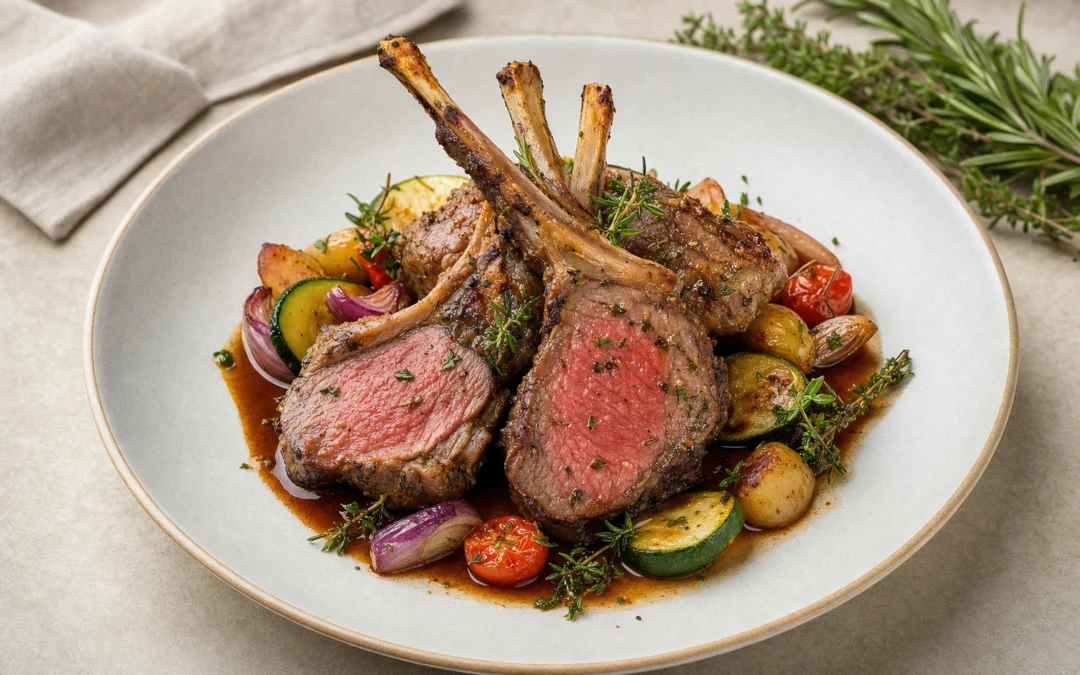 Restaurant-style lamb for a UK wine pairing article