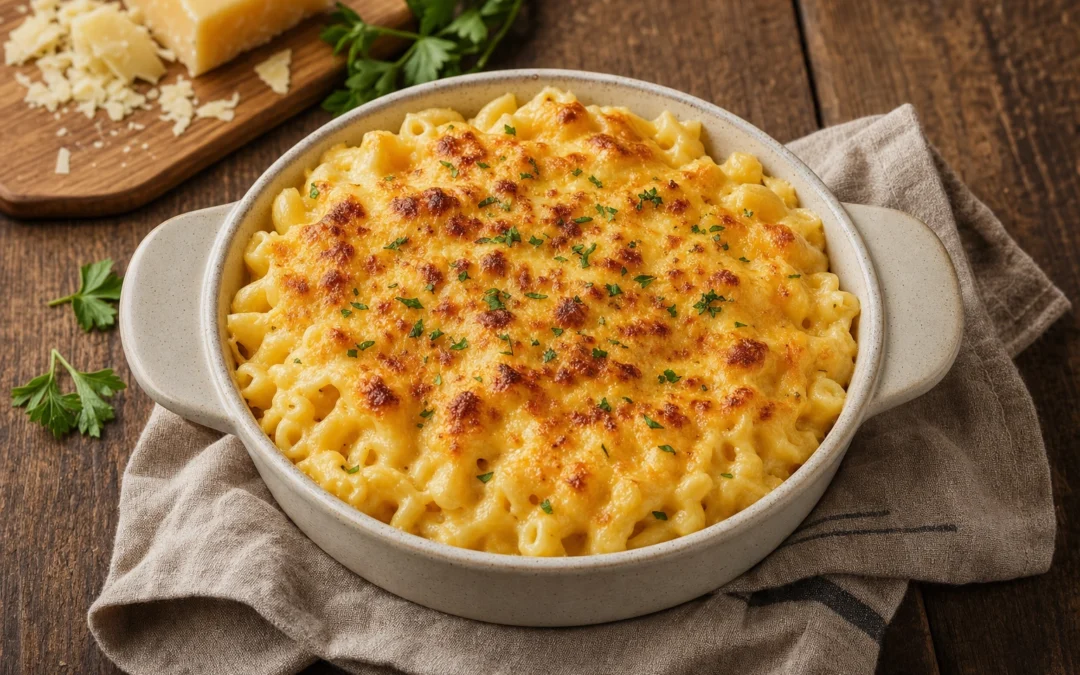 Classic mac and cheese matched with Italian wine pairing advice