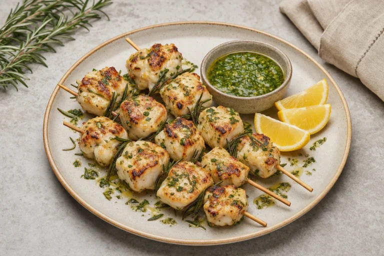 Best wine with Monkfish Skewers