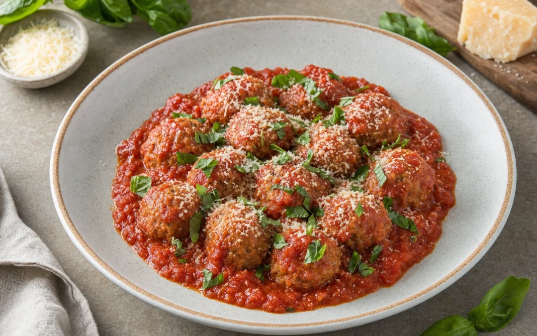 Polpette al Sugo served for a UK Italian wine pairing guide