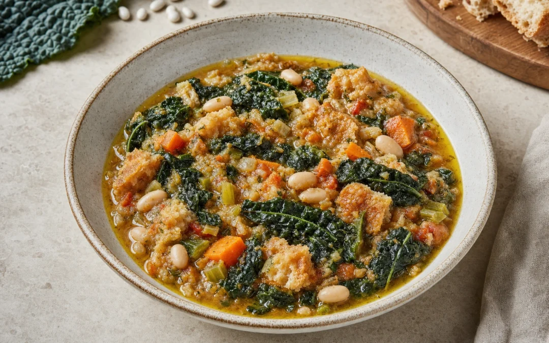 Ribollita served for a UK Italian wine pairing guide