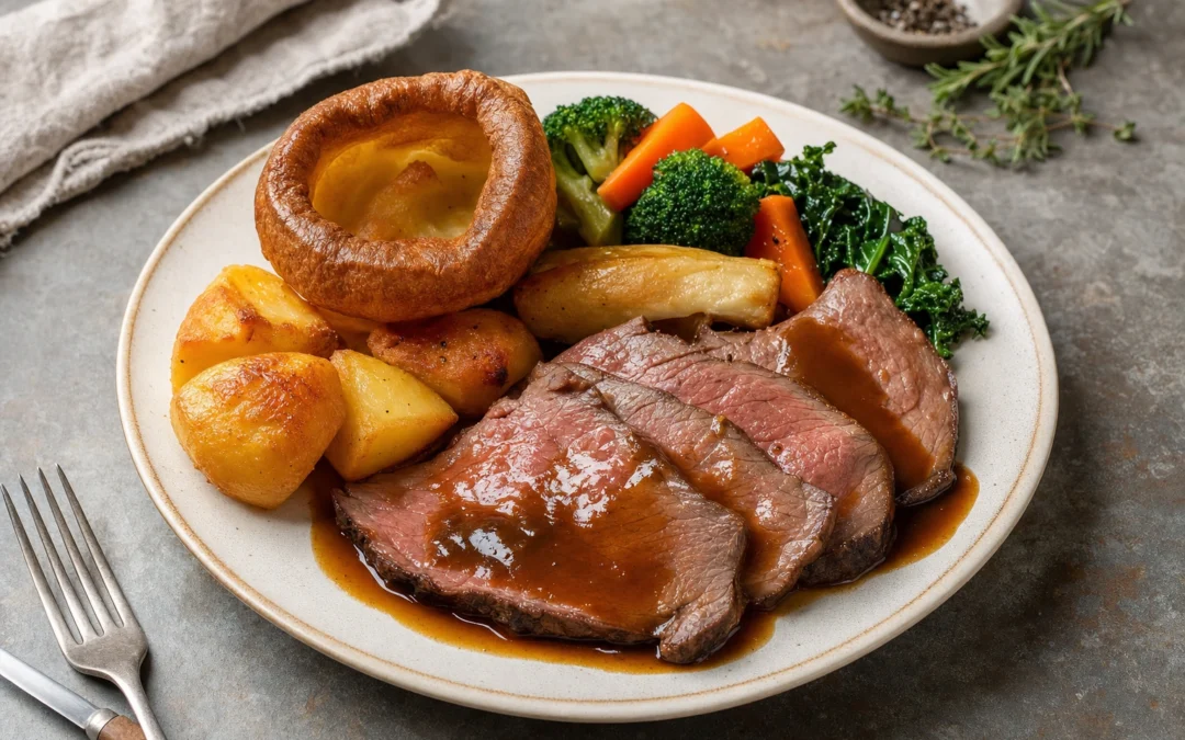 Studio-style roast beef for best wine pairing ideas in the UK
