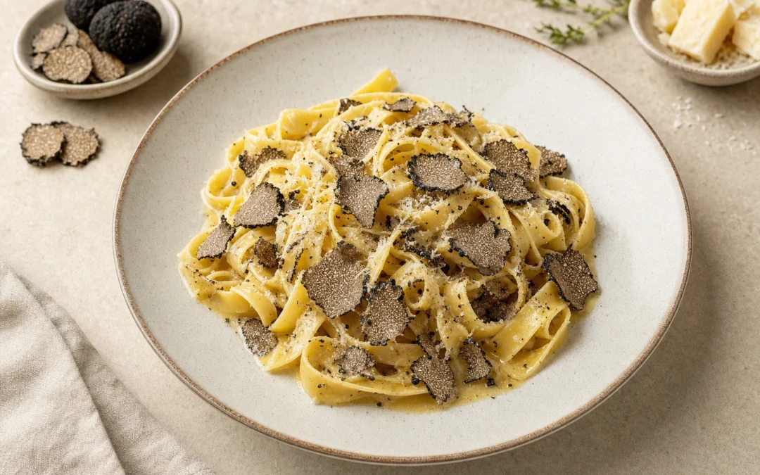 Truffle dish served for a UK Italian wine pairing guide