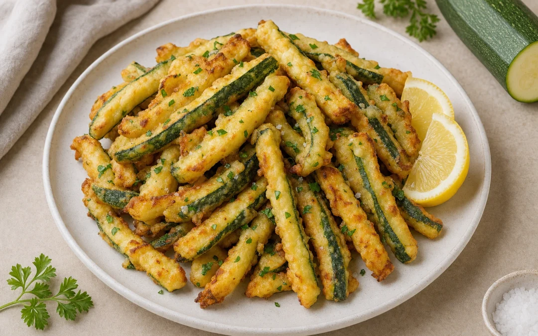 Zucchini Fritti served for a UK Italian wine pairing guide