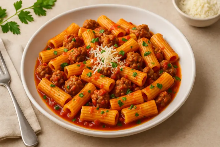 Best wine with Rigatoni with Sausage